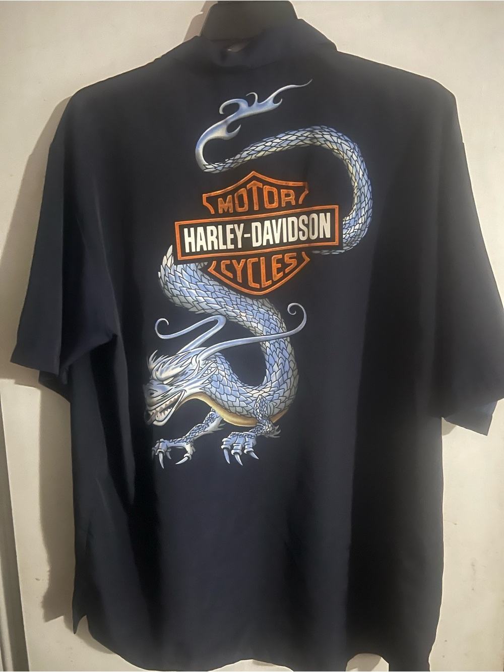 Harley Davidson Mens Button Front Shirt, Size XXL